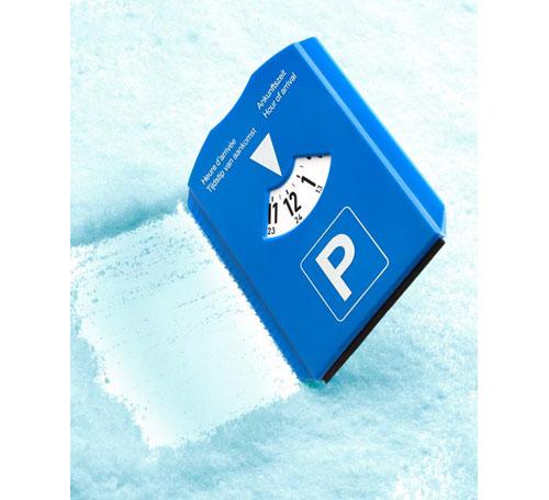 INF Parkuhr mit Eiskratzer Blau