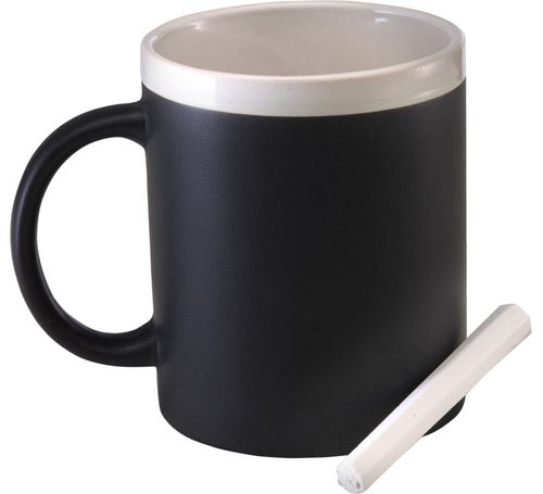 Becher mit Kreide, Schwarz/Weiß