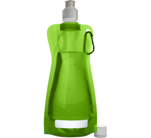 Faltbare Trinkflasche/Sportflasche, Transparent-Hellgrün