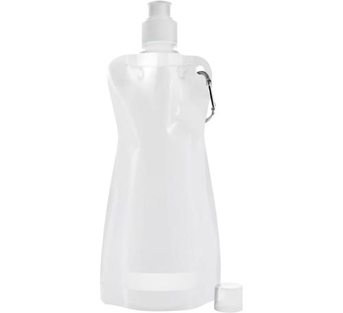 Faltbare Trinkflasche/Sportflasche, Transparent-weiß