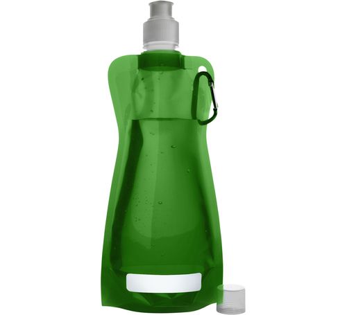 Faltbare Trinkflasche/Sportflasche, Transparent-Grün