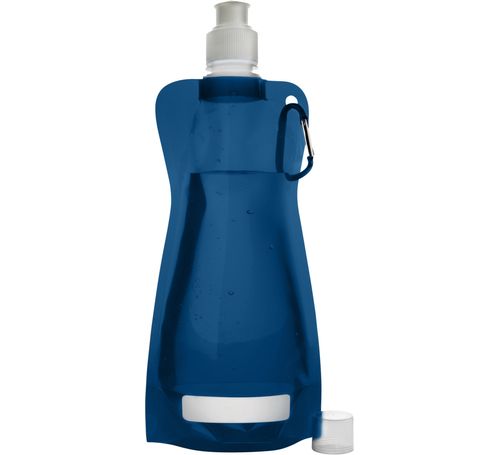 Faltbare Trinkflasche/Sportflasche, Transparent-Blau