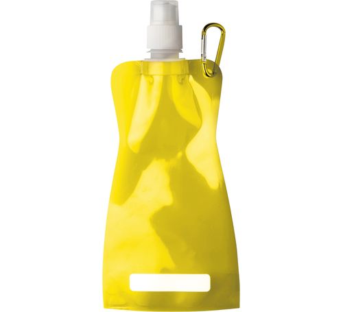 Faltbare Trinkflasche/Sportflasche, Transparent-Gelb