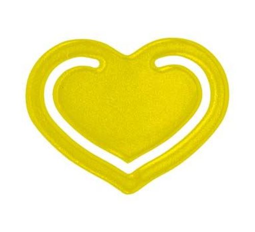 Papierklammer Herz, Gelb