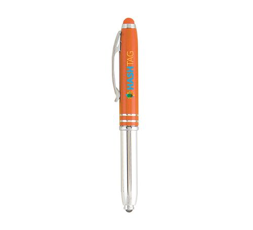 Brando Rainbow Touchpen mit LED & Stylus, Orange