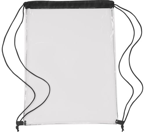 Transparenter Beutelrucksack, Schwarz