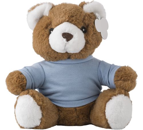 Teddybär mit T-Shirt, Hellblau