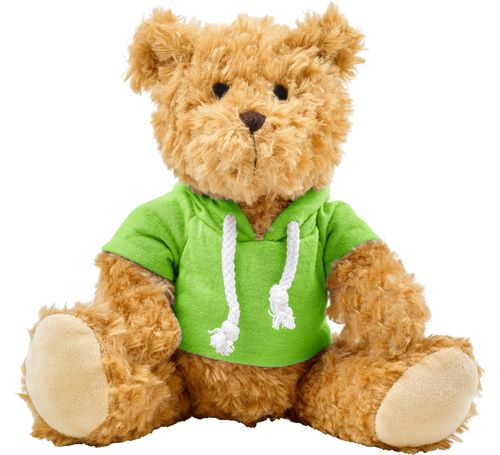 Plüsch-Teddy mit Hoodie, Grün