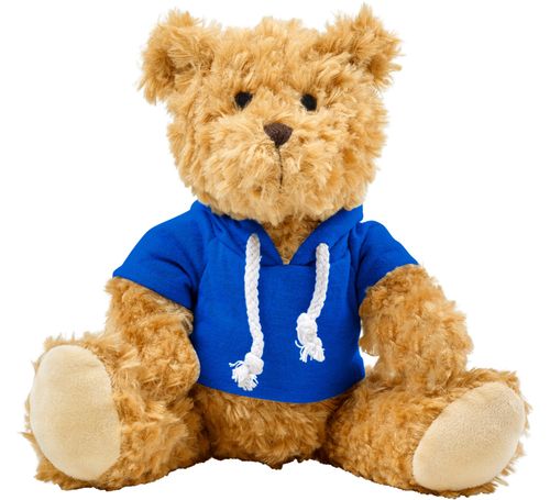 Plüsch-Teddy mit Hoodie, Blau