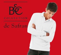 B&C Polo Safran LSL White