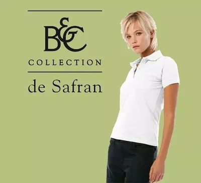 B&C Damen Polo Safran Pure White