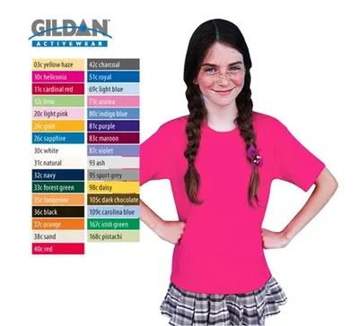 Gildan Cotton Youth T-Shirt, Colour