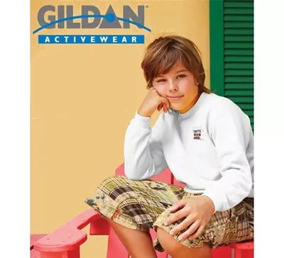 Gildan Heavyweight Blend Youth Crewneck White