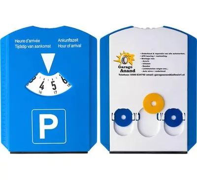 Parkscheibe Parkuhr mit reise Rechner Parking Disc Blue Benzinrechner  online kaufen