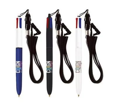 BIC 4 Colours Pen + Lanyard Kugelschreiber