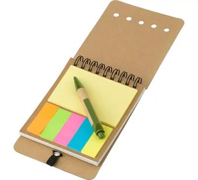 Öko-Notizzettel Set mit Kugelschreiber